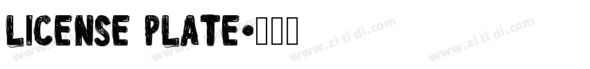 License Plate字体转换
